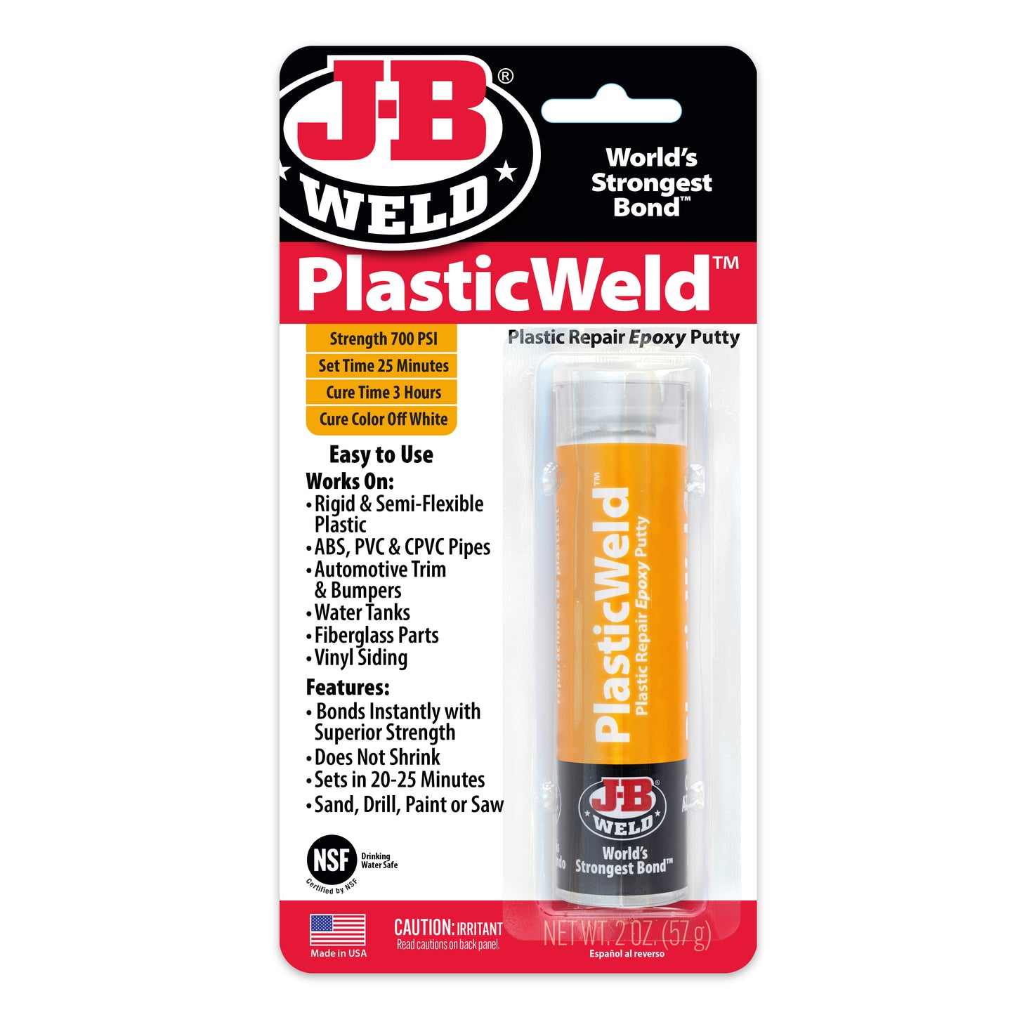 PlasticWeld Epoxy Putty - 2 oz