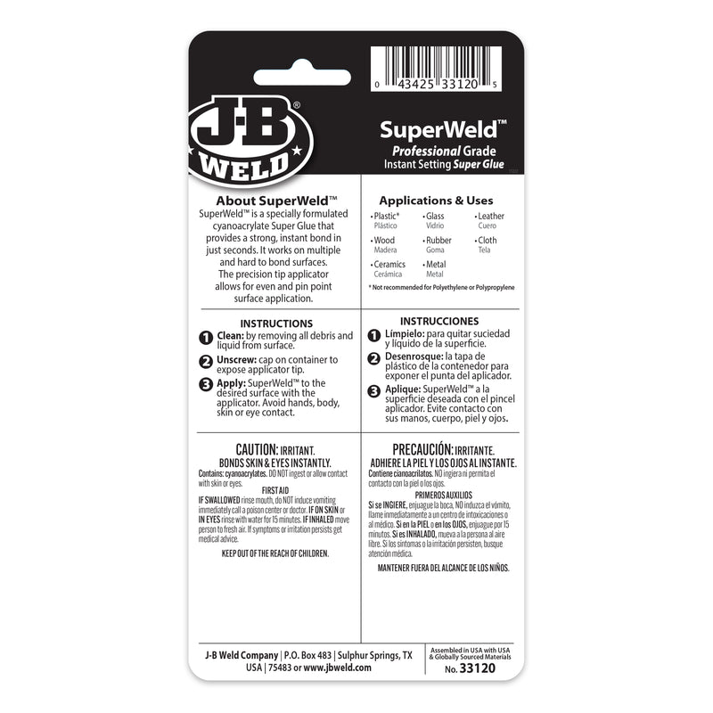 ADHESIVO INSTANTÁNEO SUPERWELD 20 G