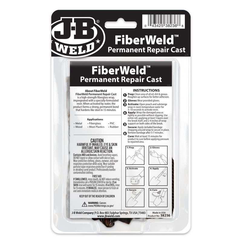 FIBERWELD: VENDA DE FIBRA DE VIDRIO PARA REPARACIONES PERMANENTES, 2" X 36"