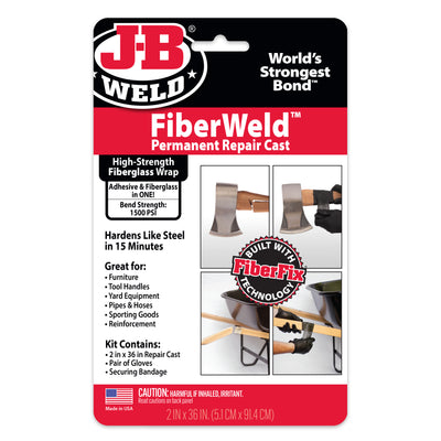 FIBERWELD: VENDA DE FIBRA DE VIDRIO PARA REPARACIONES PERMANENTES, 2" X 36"