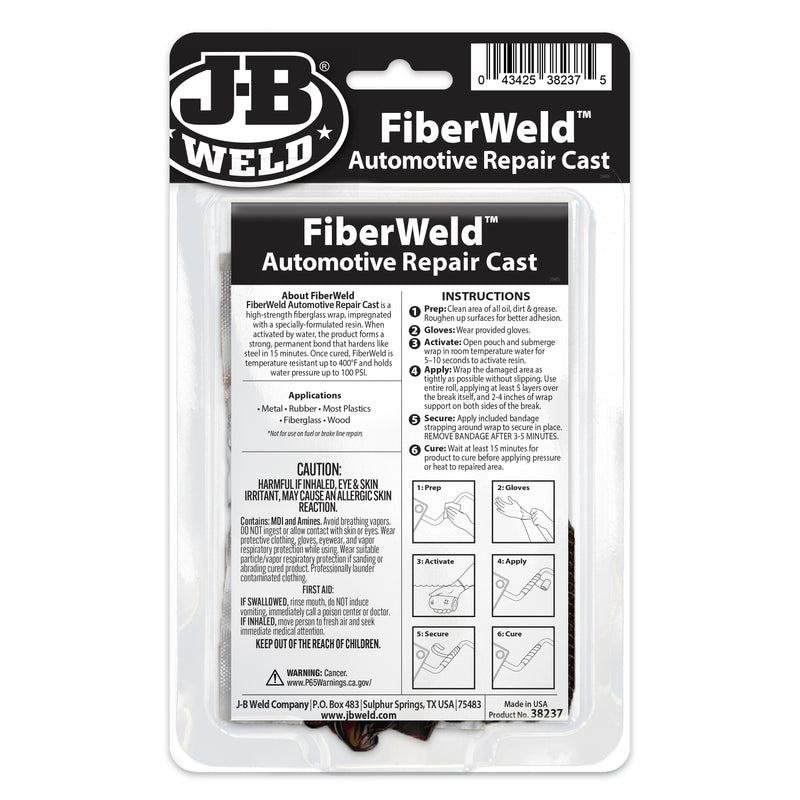 Molde de reparación para automoción FIBERWELD de 2" x 36"