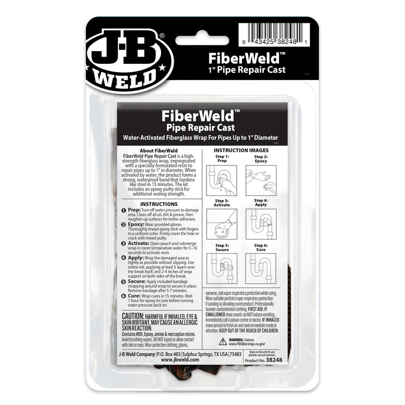FIBERWELD: MOLDURA PARA REPARACIÓN DE TUBERÍAS DE 1"