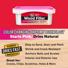 MASILLA PARA MADERA DE 8 OZ - DE ROSA A NATURAL - UNIDAD