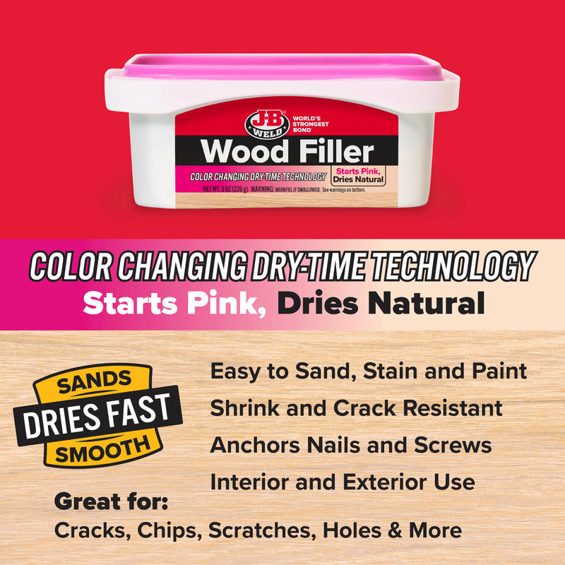 MASILLA PARA MADERA DE 8 OZ - DE ROSA A NATURAL - UNIDAD