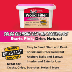 MASILLA PARA MADERA DE 16 OZ - DE ROSADO A NATURAL - UNIDAD
