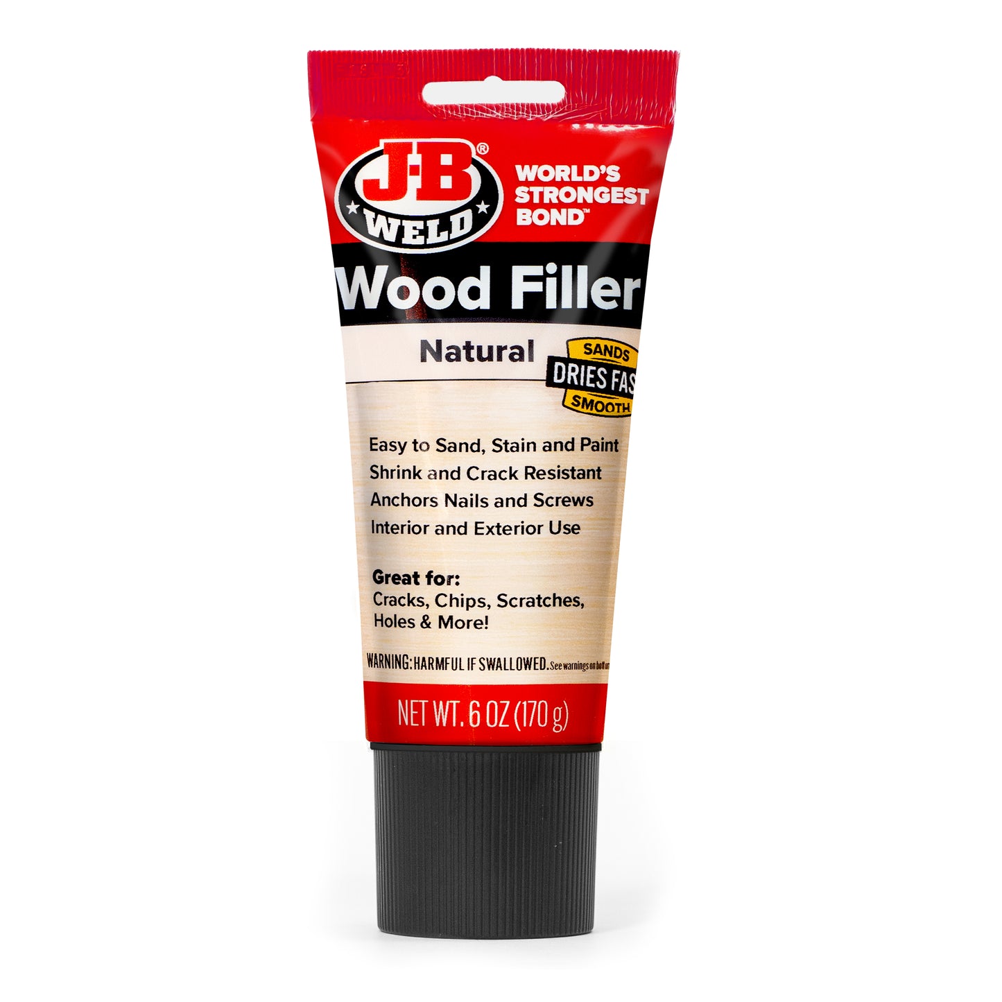 6 OZ SQUEEZE TUBE - WOOD FILLER - NATURAL - SRP - EACH