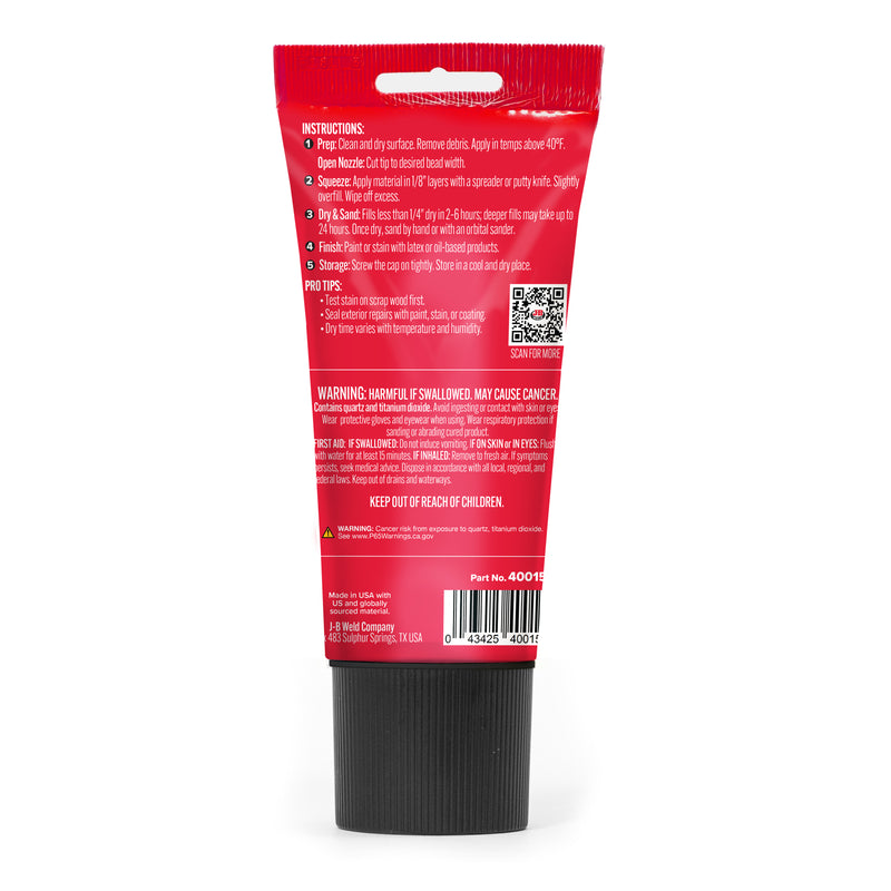 6 OZ SQUEEZE TUBE - WOOD FILLER - WHITE - SRP - EACH