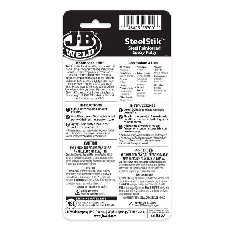 MASILLA EPOXI STEELSTIK - 2 OZ